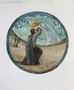 Le Livre des Fleurs : XVII. Salutation dorée, 1905 (lithographie avec gouache sur papier) - Edward Burne Jones